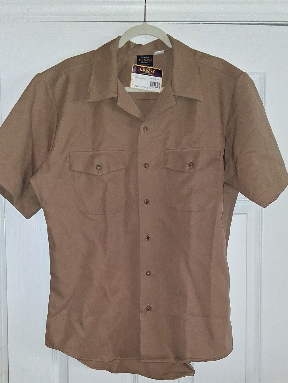 AUTHENTIC U.S. NAVY Short-Sleeve Work Shirt in Brown